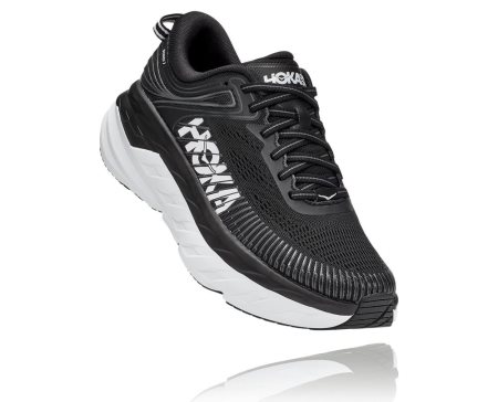 Hoka One One Bondi 7 Ženske Tekaški Čevlji Črna / Bela SI-298571M